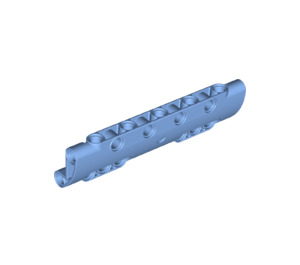 LEGO Medium Blue Curved Panel 11 x 3 with 10 Pin Holes (11954)