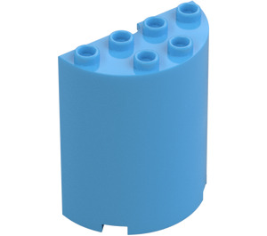 LEGO Blu medio Cilindro 2 x 4 x 4 Metà (6218 / 20430)