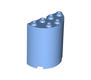 LEGO Medium Blue Cylinder 2 x 4 x 4 Half (6218 / 20430)