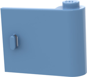 LEGO Medium Blue Door 1 x 3 x 2 Right with Solid Hinge (3188)