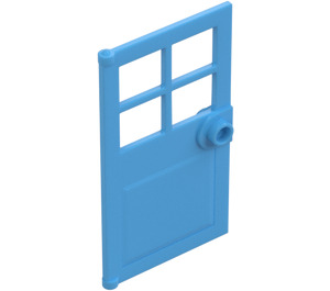 LEGO Medium Blue Door 1 x 4 x 6 with 4 Panes and Stud Handle (60623)