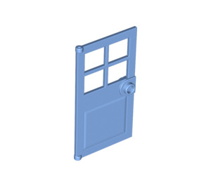 LEGO Medium Blue Door 1 x 4 x 6 with 4 Panes and Stud Handle (60623)