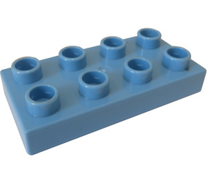 LEGO Bleu moyen Duplo assiette 2 x 4 (4538 / 40666)