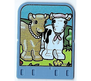 LEGO Bleu Moyen Explore Story Constructeur Carte Farmyard Funn avec 2 cows Paterne (43985)