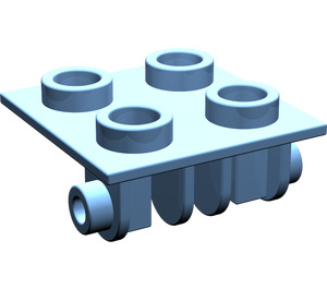LEGO Medium blauw Scharnier 2 x 2 Top (6134)