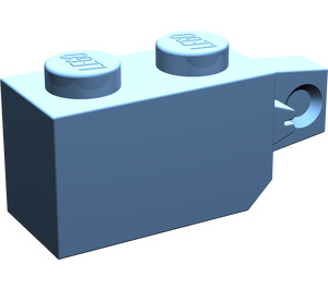 LEGO Bleu moyen Charnière Brique 1 x 2 Verrouillage avec Single Finger (Verticale) sur Fin (30364 / 51478)