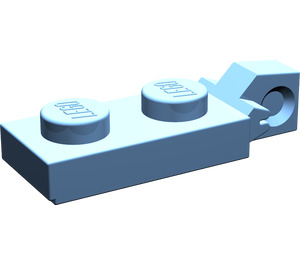 LEGO Medium blauw Scharnier Plaat 1 x 2 Vergrendelings met Single Finger Aan Einde Verticaal met Groef aan de onderzijde (44301)