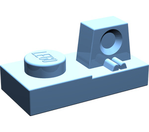 LEGO Medium blauw Scharnier Plaat 1 x 2 Vergrendelings met Single Finger Aan Top (30383 / 53922)