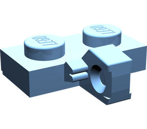 LEGO Mittelblau Scharnier Platte 1 x 2 mit Vertikale Verriegeln Stub mit unterer Nut (44567 / 49716)