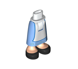 LEGO Medium Blue Hip with Medium Skirt with White Apron (59794)