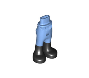 LEGO Mittelblau Hüfte mit Pants mit Schwarz Riding Boots (2277 / 16925)