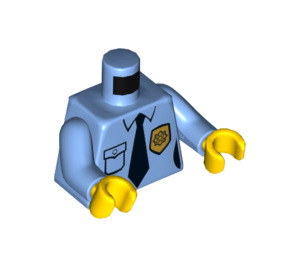 LEGO Mittelblau Ma Cop Minifig Torso (973 / 76382)