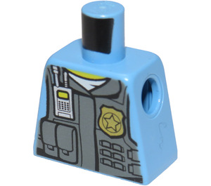 LEGO Bleu moyen Minifig Torse sans bras avec Décoration (973)