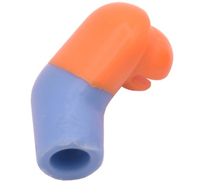 LEGO Mellanblå Minifigur Höger Arm med Orange Upper Sleeve (3818)