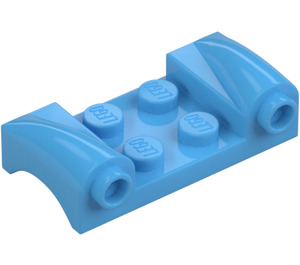 LEGO Medium Blue Mudguard Plate 2 x 4 with Headlights and Curved Fenders (93590)