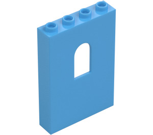 LEGO Medium blå Panel 1 x 4 x 5 med Vindu (60808)