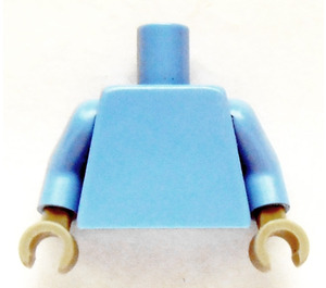 LEGO Blu medio Liscio Minifigure Busto con Blu medio Braccia e Medium Stone Mani (973)