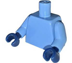 LEGO Medium Blue Plain Torso with Medium Blue Arms and Dark Blue Hands (973)