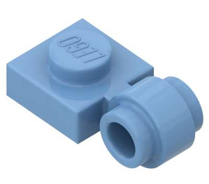 LEGO Azul medio Placa 1 x 1 con Clip (Anillo grueso) (4081 / 41632)