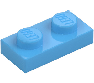 LEGO Mittelblau Platte 1 x 2 (3023 / 28653)