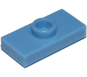 LEGO Medium Blue Plate 1 x 2 with 1 Stud (with Groove) (3794 / 15573)