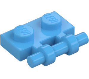 LEGO Mittelblau Platte 1 x 2 mit Griff (Offene Enden) (2540)