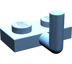 LEGO Medium Blue Plate 1 x 2 with Hook (6mm Horizontal Arm) (4623)