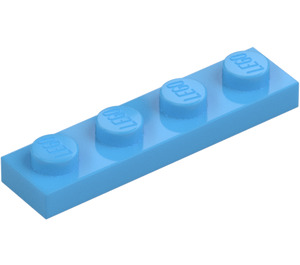 LEGO Medium blauw Plaat 1 x 4 (3710)