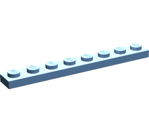 LEGO Bleu moyen assiette 1 x 8 (3460)