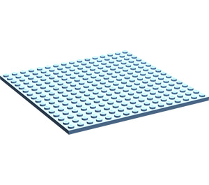 LEGO Bleu moyen assiette 16 x 16 avec dessous de côtes (91405)