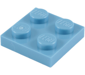 LEGO Medium blauw Plaat 2 x 2 (3022 / 94148)
