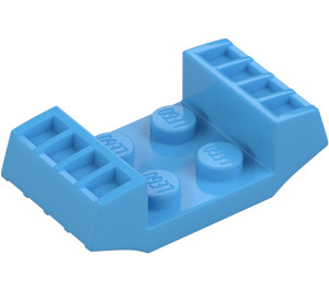 LEGO Medium blauw Plaat 2 x 2 met Verhoogd Grilles (41862)