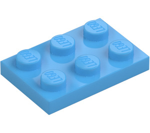 LEGO Medium blå Plade 2 x 3 (3021)