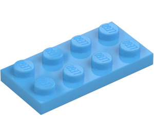 LEGO Medium blauw Plaat 2 x 4 (3020)