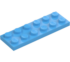 LEGO Medium blauw Plaat 2 x 6 (3795)