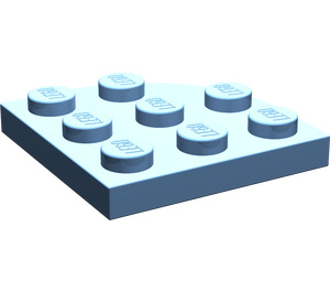 LEGO Medium blauw Plaat 3 x 3 Ronde Hoek (30357)