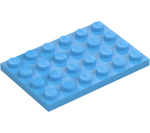 LEGO Mittelblau Platte 4 x 6 (3032)