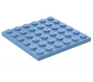 LEGO Mellanblå Platta 6 x 6 (3958)