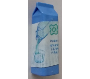 LEGO Medium Blue Scala Container Milk with Milk and Flower Sticker (33011)