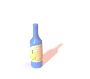 LEGO Medium Blue Scala Wine Bottle with Apple and Glass of Orange Juice Sticker (33011)