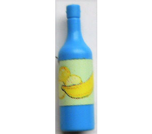 LEGO Medium Blue Scala Wine Bottle with Fruit Sticker