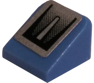 LEGO Medium Blue Slope 1 x 1 (31°) with Tailpipe Sticker (50746)