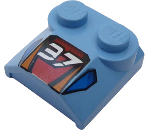 LEGO Medium Blue Slope 2 x 2 x 0.7 Curved with "37" without Curved End (41855)