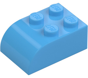 LEGO Medium Blue Slope Brick 2 x 3 with Curved Top (6215)