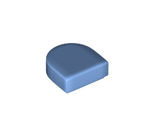 LEGO Mittelblau Fliese 1 x 1 Hälfte Oval (24246 / 35399)
