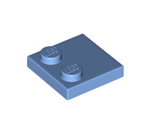LEGO Medium blauw Tegel 2 x 2 met Studs Aan Rand (33909)