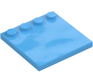 LEGO Mittelblau Fliese 4 x 4 mit Noppen auf Kante (6179)