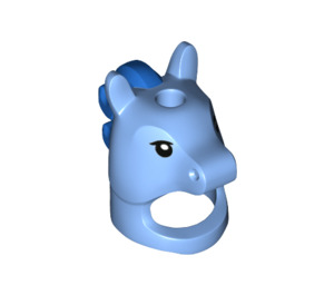 LEGO Medium Blue Unicorn Costume Head Cover with Blue Mane (38288)