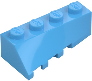 LEGO Medium blå Kile 2 x 4 Sloped Højre (43720)