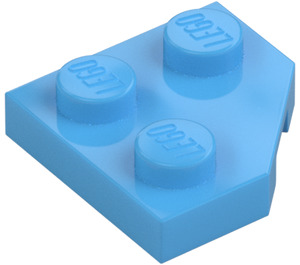 LEGO Medium Blue Wedge Plate 2 x 2 Cut Corner (26601)